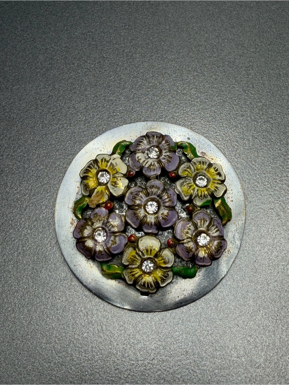 💙💙2/$20 Vintage Czech Enamel Brooch #cz67